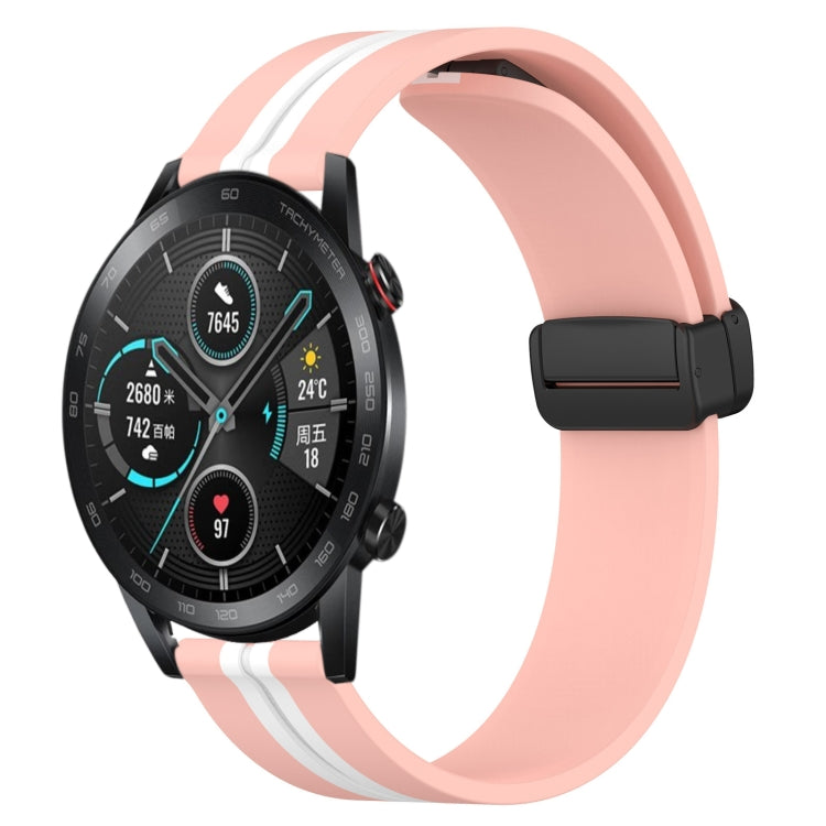 For Honor Magic Watch 2 46mm 22mm Folding Magnetic Clasp Silicone Watch Band