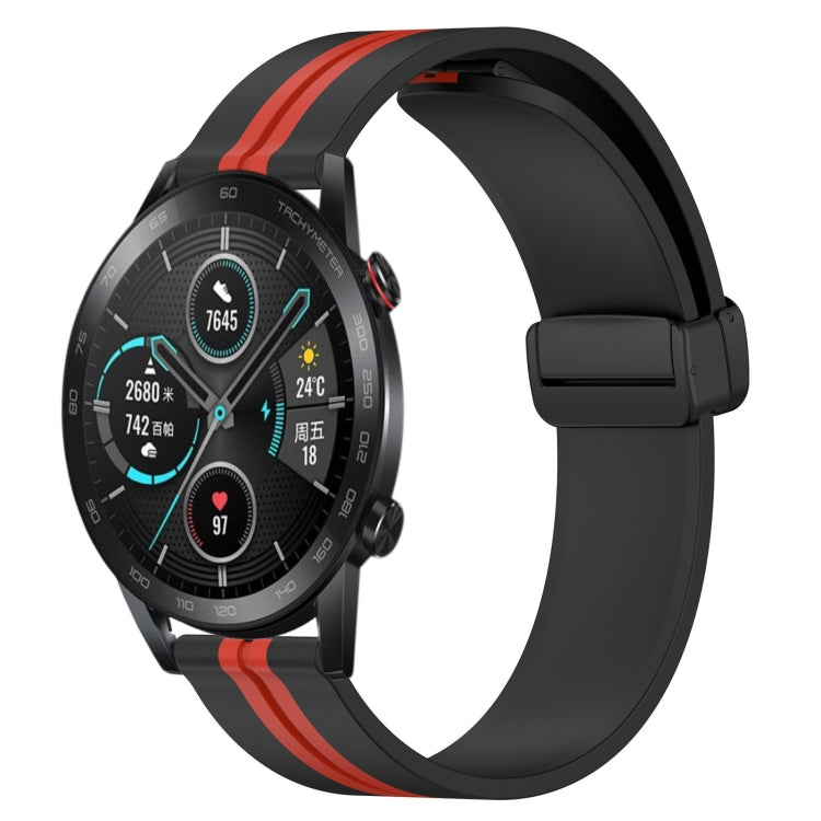 For Honor Magic Watch 2 46mm 22mm Folding Magnetic Clasp Silicone Watch Band