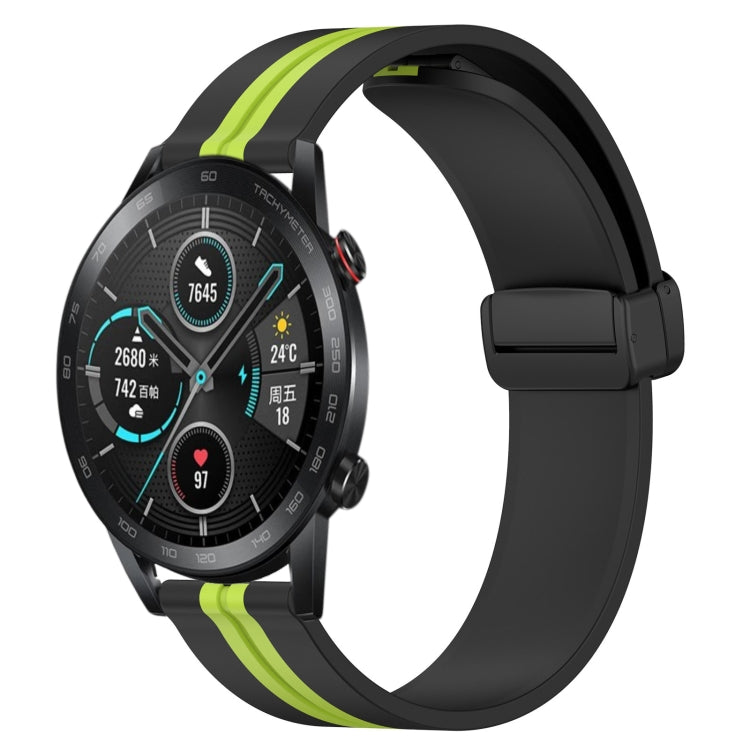 For Honor Magic Watch 2 46mm 22mm Folding Magnetic Clasp Silicone Watch Band