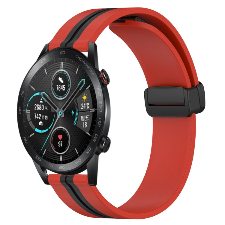 For Honor Magic Watch 2 46mm 22mm Folding Magnetic Clasp Silicone Watch Band