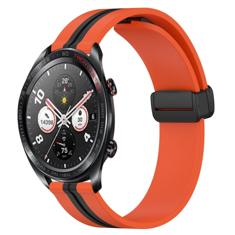 For Honor Watch Dream 22mm Folding Magnetic Clasp Silicone Watch Band