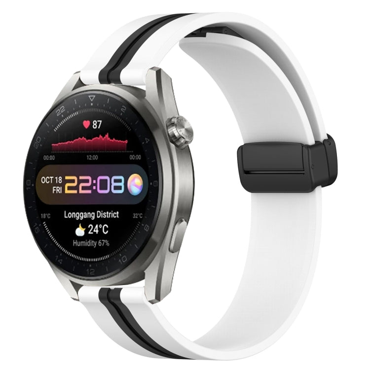 For Huawei Watch 3 Pro New 22mm Folding Magnetic Clasp Silicone Watch Band