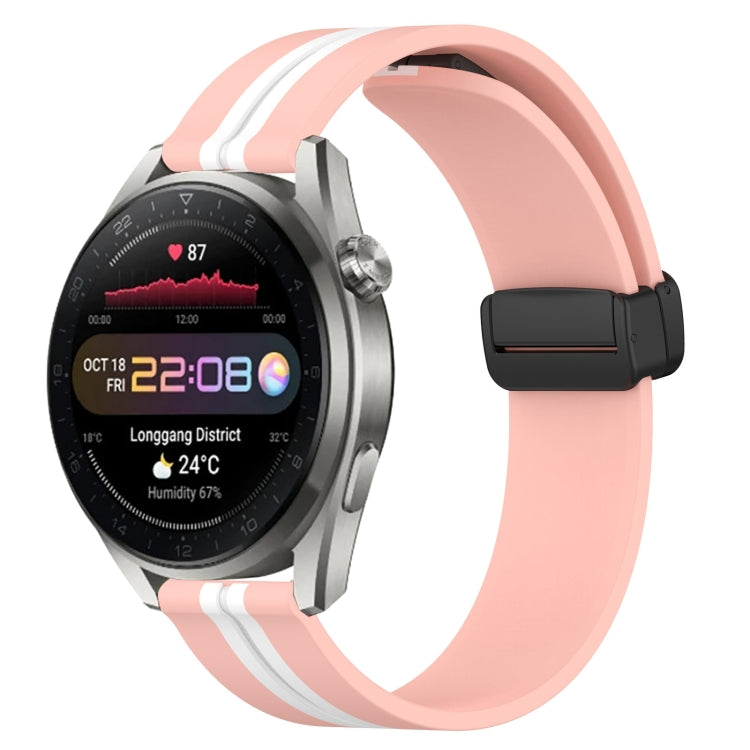 For Huawei Watch 3 Pro New 22mm Folding Magnetic Clasp Silicone Watch Band