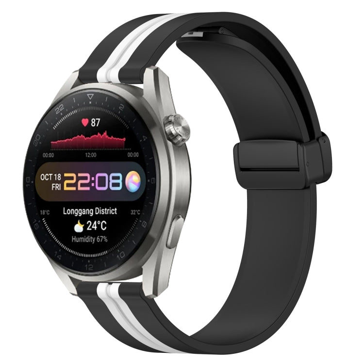 For Huawei Watch 3 Pro New 22mm Folding Magnetic Clasp Silicone Watch Band
