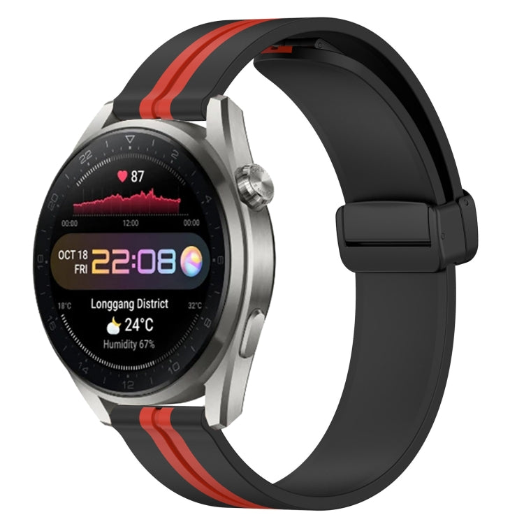 For Huawei Watch 3 Pro New 22mm Folding Magnetic Clasp Silicone Watch Band