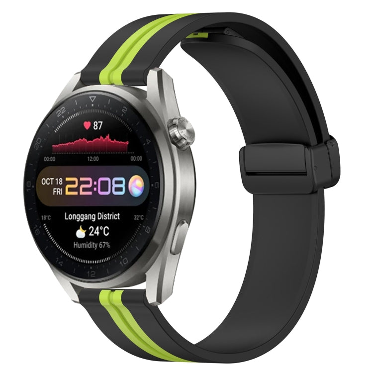 For Huawei Watch 3 Pro New 22mm Folding Magnetic Clasp Silicone Watch Band