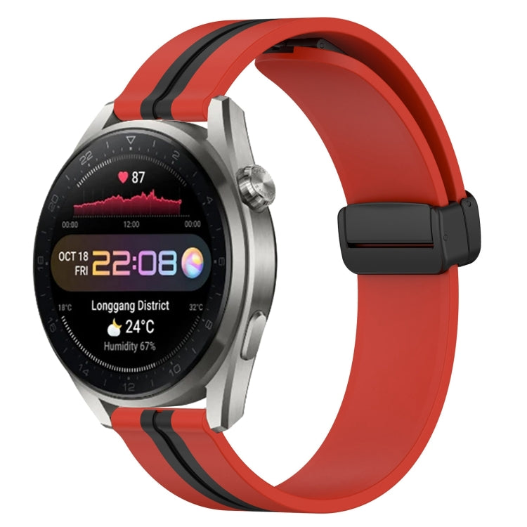 For Huawei Watch 3 Pro New 22mm Folding Magnetic Clasp Silicone Watch Band
