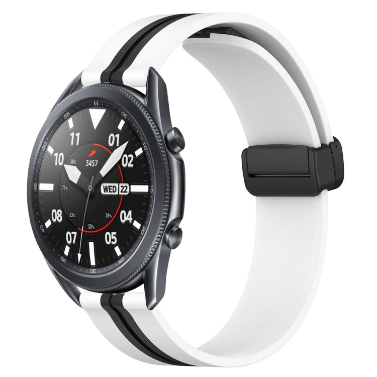 For Samsung Galaxy Watch3 45mm 22mm Folding Magnetic Clasp Silicone Watch Band