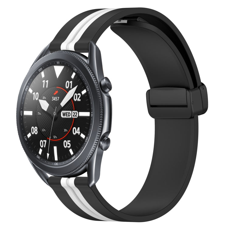For Samsung Galaxy Watch3 45mm 22mm Folding Magnetic Clasp Silicone Watch Band