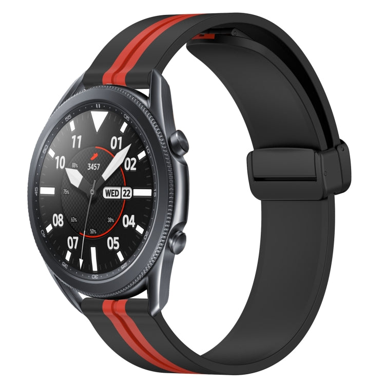 For Samsung Galaxy Watch3 45mm 22mm Folding Magnetic Clasp Silicone Watch Band
