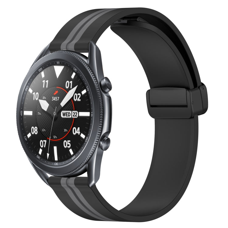 For Samsung Galaxy Watch3 45mm 22mm Folding Magnetic Clasp Silicone Watch Band