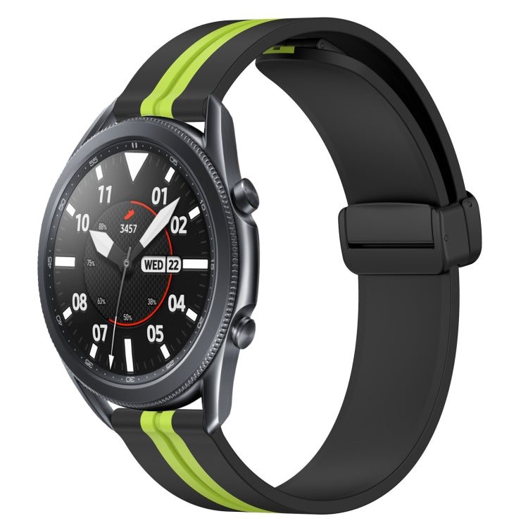 For Samsung Galaxy Watch3 45mm 22mm Folding Magnetic Clasp Silicone Watch Band