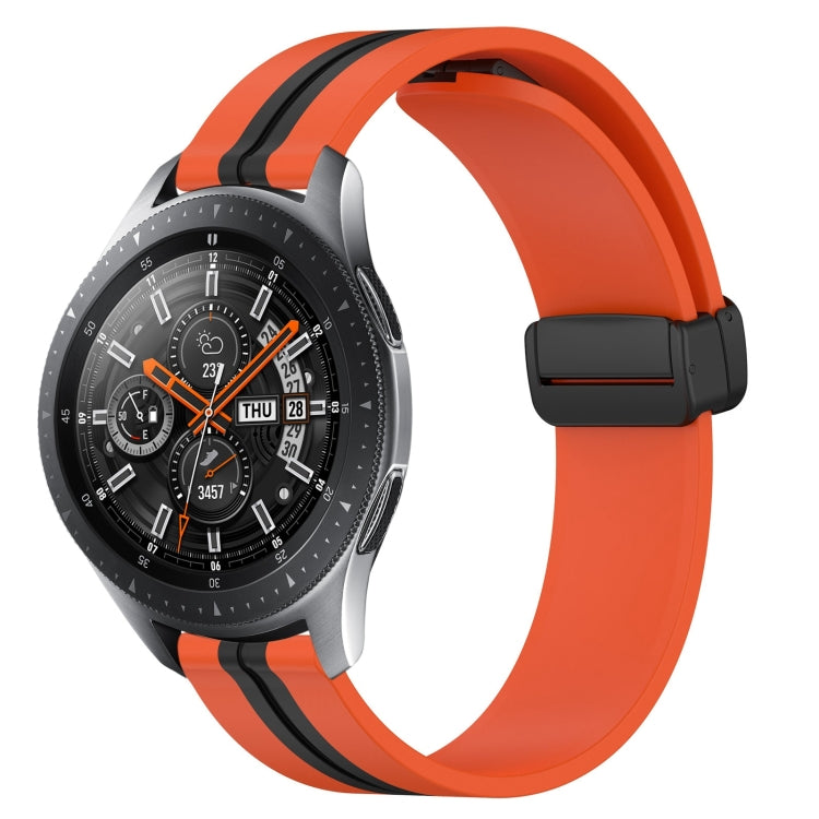 For Samsung Galaxy Watch 46mm 22mm Folding Magnetic Clasp Silicone Watch Band