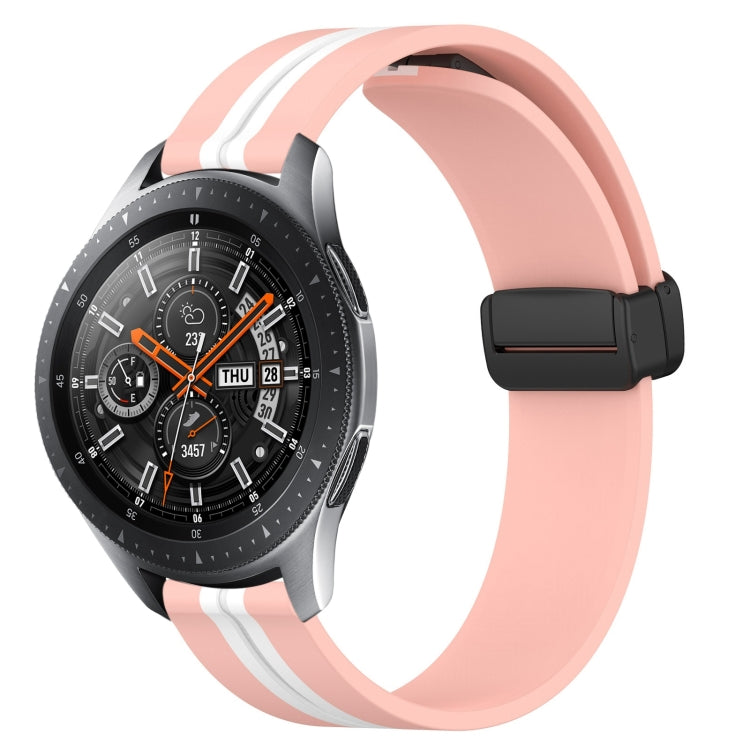 For Samsung Galaxy Watch 46mm 22mm Folding Magnetic Clasp Silicone Watch Band