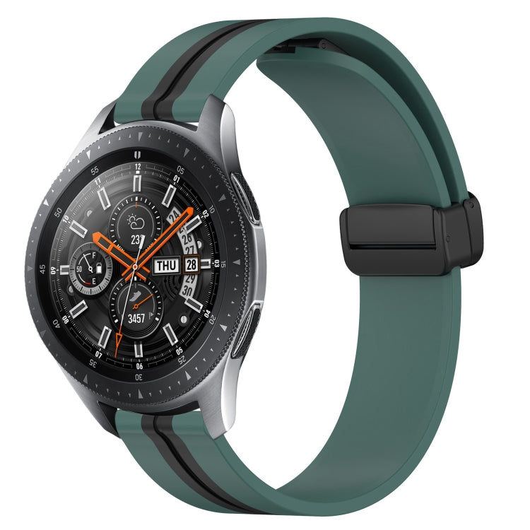 For Samsung Galaxy Watch 46mm 22mm Folding Magnetic Clasp Silicone Watch Band