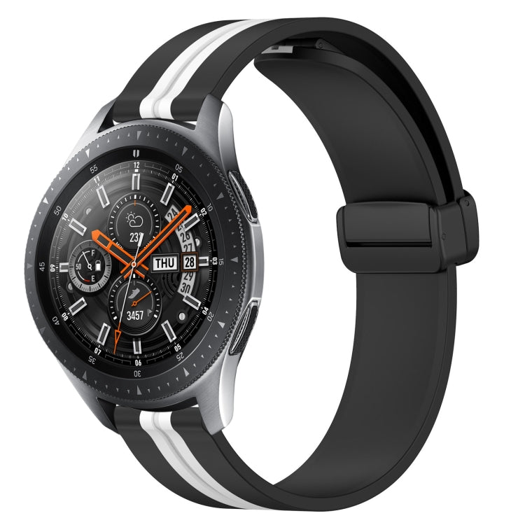 For Samsung Galaxy Watch 46mm 22mm Folding Magnetic Clasp Silicone Watch Band