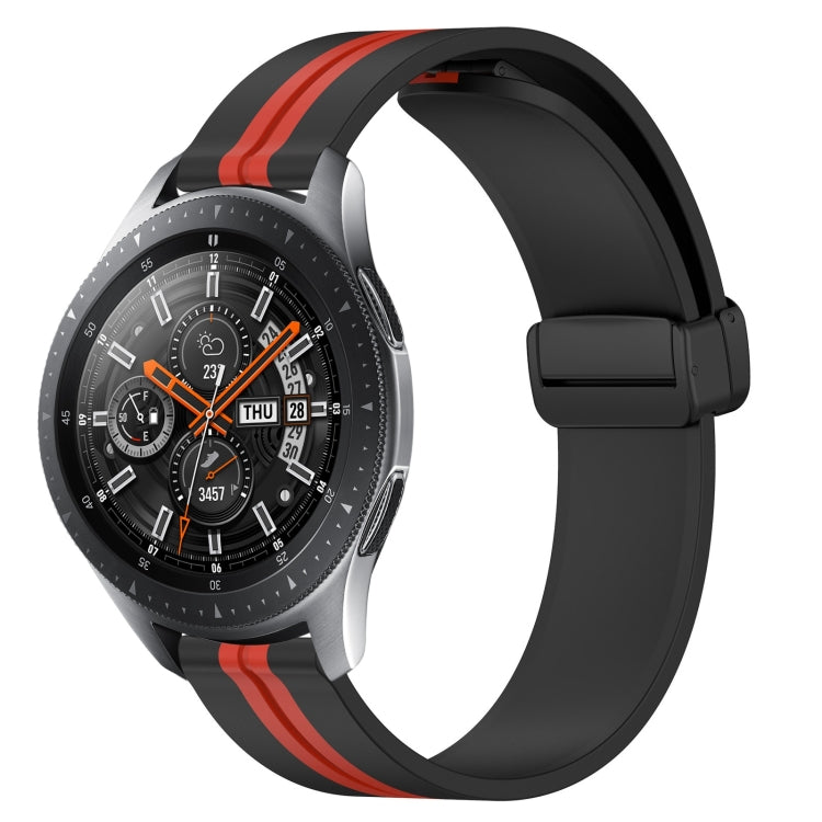 For Samsung Galaxy Watch 46mm 22mm Folding Magnetic Clasp Silicone Watch Band