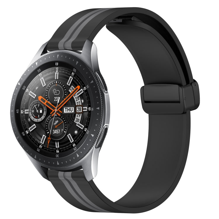 For Samsung Galaxy Watch 46mm 22mm Folding Magnetic Clasp Silicone Watch Band