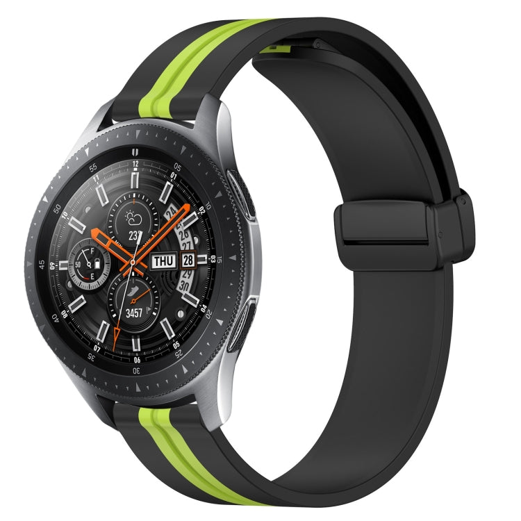 For Samsung Galaxy Watch 46mm 22mm Folding Magnetic Clasp Silicone Watch Band