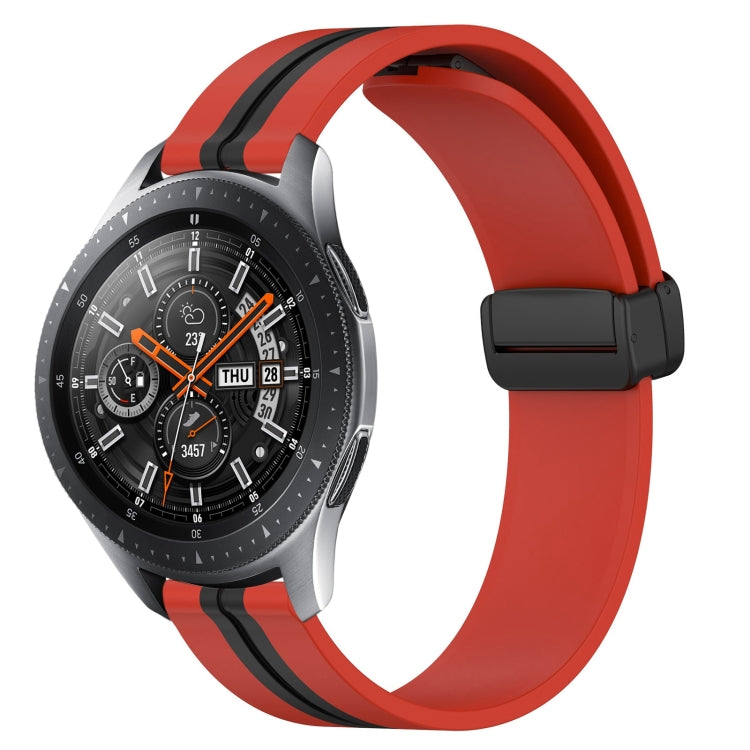 For Samsung Galaxy Watch 46mm 22mm Folding Magnetic Clasp Silicone Watch Band