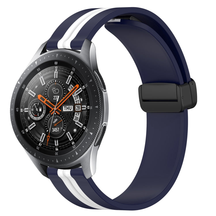 For Samsung Galaxy Watch 46mm 22mm Folding Magnetic Clasp Silicone Watch Band