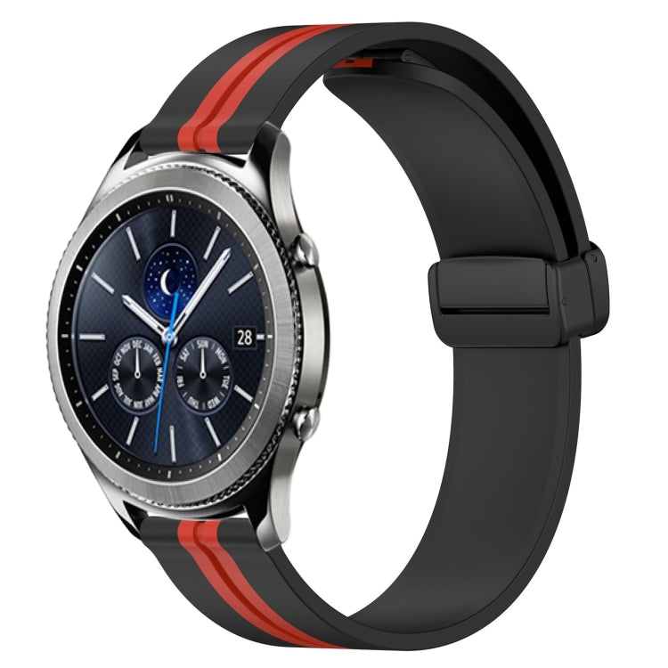 For Samsung Gear S3 Classic 22mm Folding Magnetic Clasp Silicone Watch Band