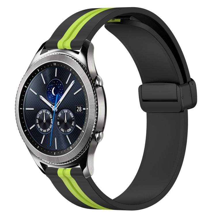 For Samsung Gear S3 Classic 22mm Folding Magnetic Clasp Silicone Watch Band