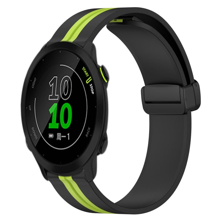 For Garmin Forerunner 158 20mm Folding Magnetic Clasp Silicone Watch Band