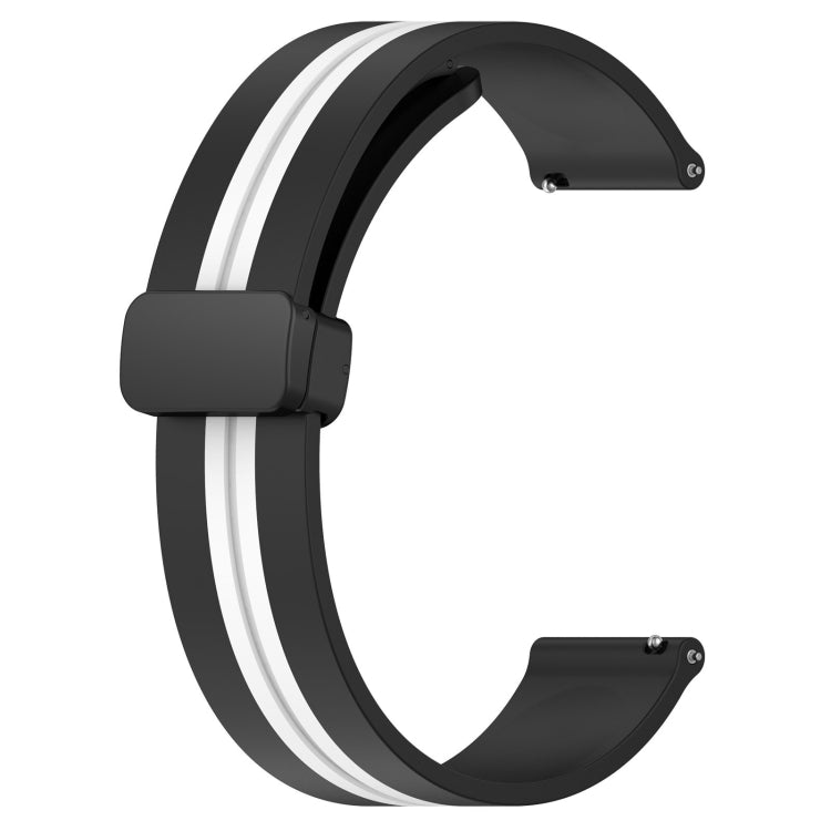For Garmin Forerunner 55 20mm Folding Magnetic Clasp Silicone Watch Band
