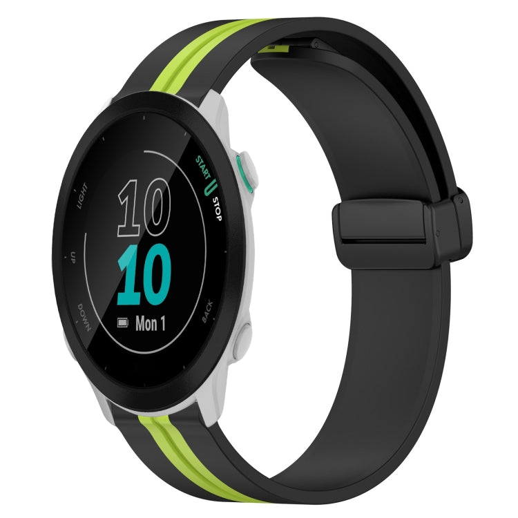 For Garmin Forerunner 55 20mm Folding Magnetic Clasp Silicone Watch Band