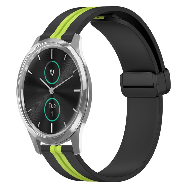 For Garminmove Luxe 20mm Folding Magnetic Clasp Silicone Watch Band