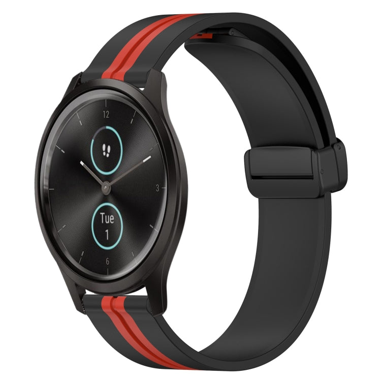 For Garmin Garminmove Style 20mm Folding Magnetic Clasp Silicone Watch Band