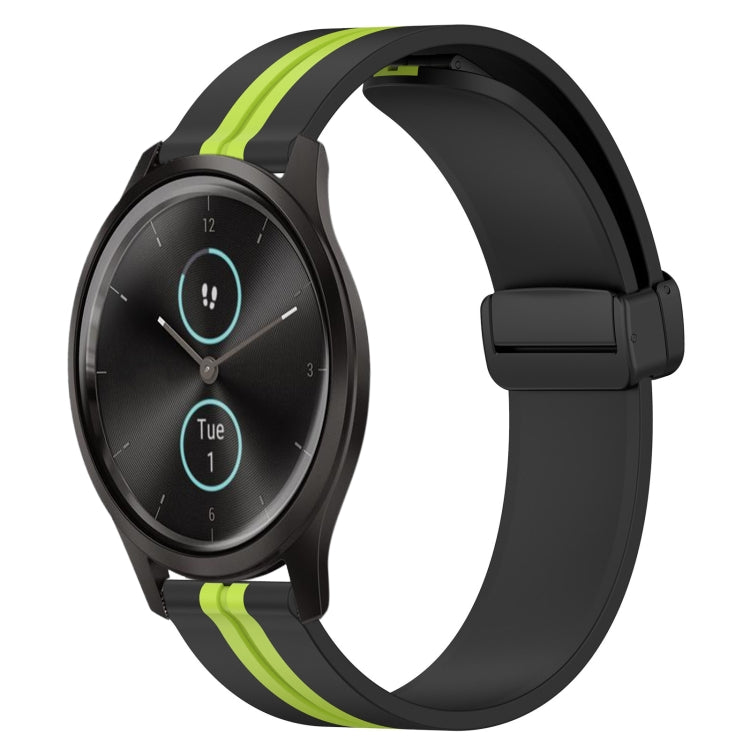 For Garmin Garminmove Style 20mm Folding Magnetic Clasp Silicone Watch Band
