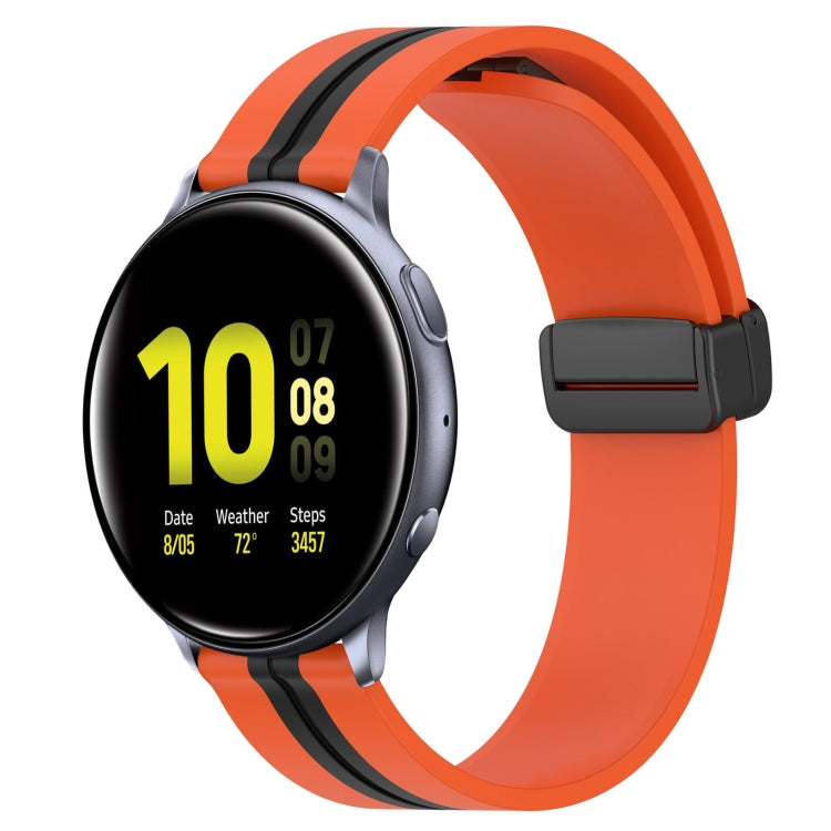 For Samsung Galaxy Watch Active 2 40mm 20mm Folding Magnetic Clasp Silicone Watch Band