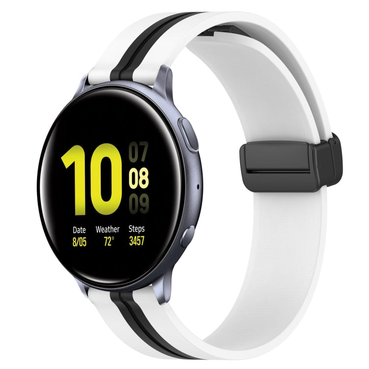 For Samsung Galaxy Watch Active 2 44mm 20mm Folding Magnetic Clasp Silicone Watch Band