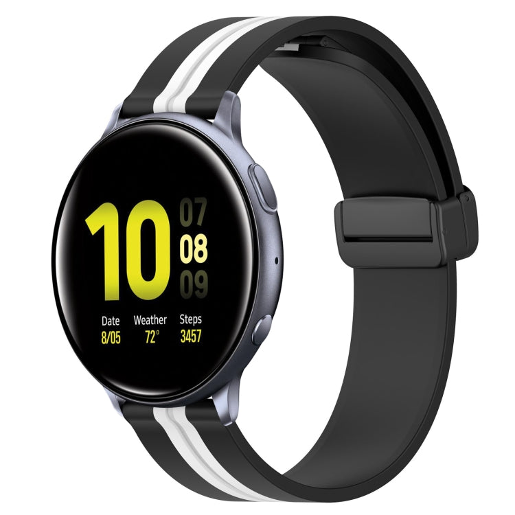 For Samsung Galaxy Watch Active 2 44mm 20mm Folding Magnetic Clasp Silicone Watch Band