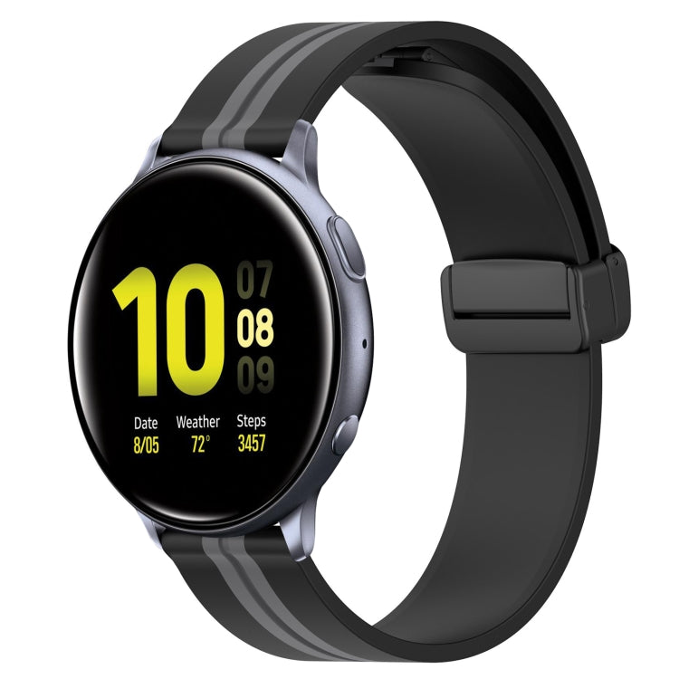 For Samsung Galaxy Watch Active 2 44mm 20mm Folding Magnetic Clasp Silicone Watch Band