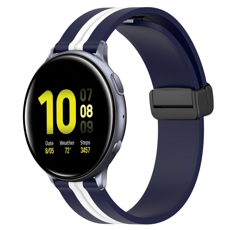 For Samsung Galaxy Watch Active 2 44mm 20mm Folding Magnetic Clasp Silicone Watch Band