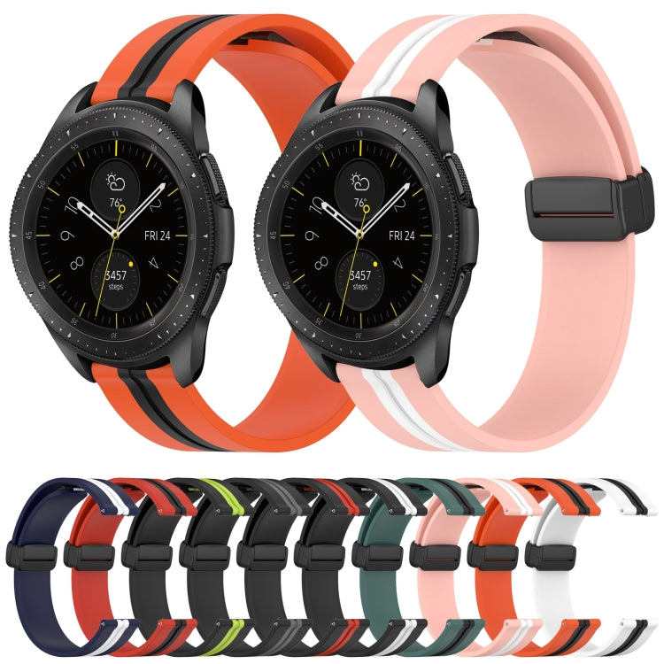 For Samsung Galaxy Watch 42mm 20mm Folding Magnetic Clasp Silicone Watch Band