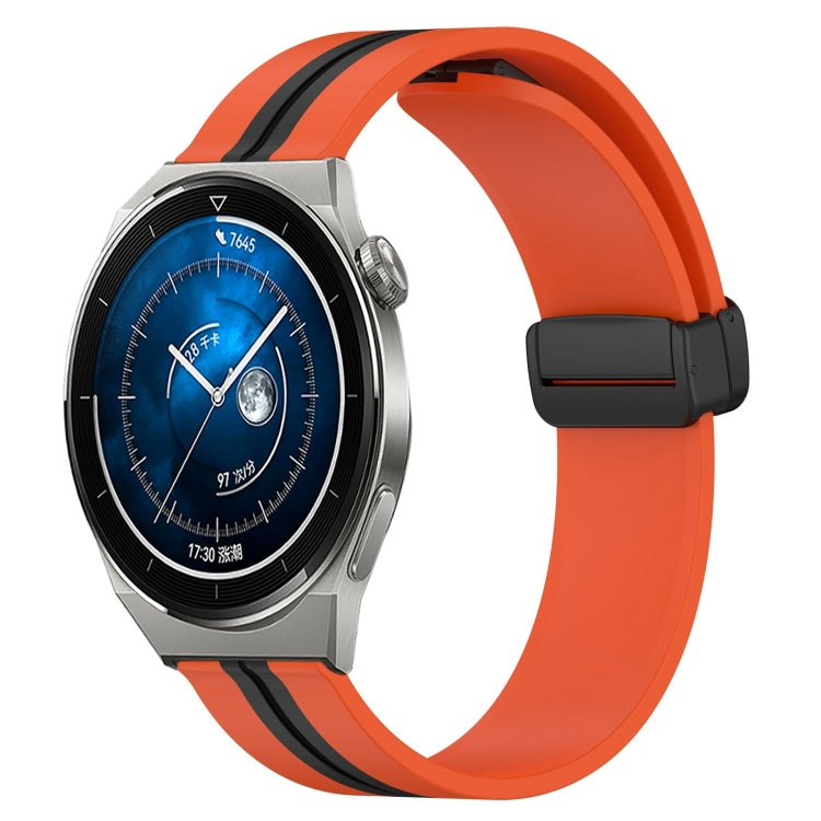 For Huawei Watch GT3 Pro 43mm 20mm Folding Magnetic Clasp Silicone Watch Band