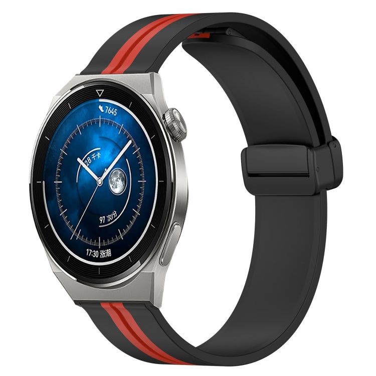 For Huawei Watch GT3 Pro 43mm 20mm Folding Magnetic Clasp Silicone Watch Band