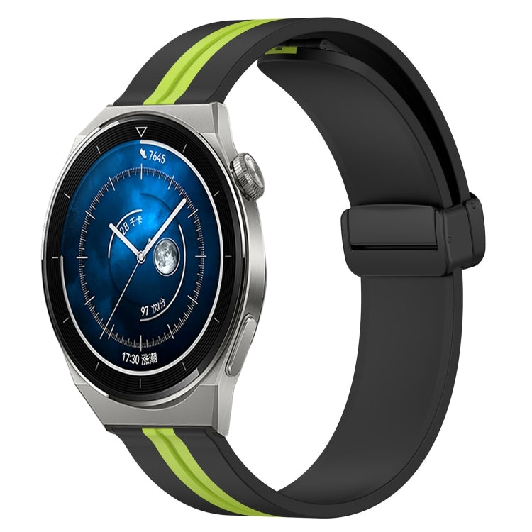 For Huawei Watch GT3 Pro 43mm 20mm Folding Magnetic Clasp Silicone Watch Band