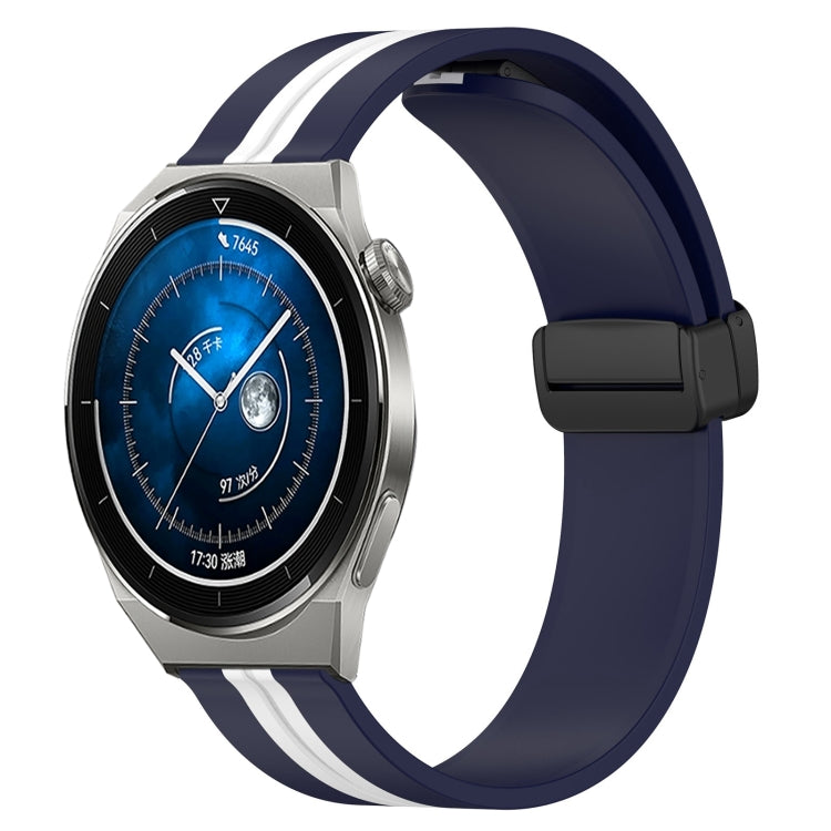 For Huawei Watch GT3 Pro 43mm 20mm Folding Magnetic Clasp Silicone Watch Band