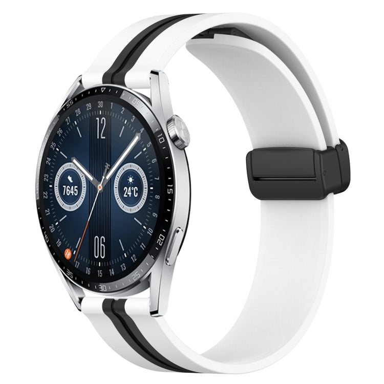 For Huawei Watch GT3 42mm 20mm Folding Magnetic Clasp Silicone Watch Band