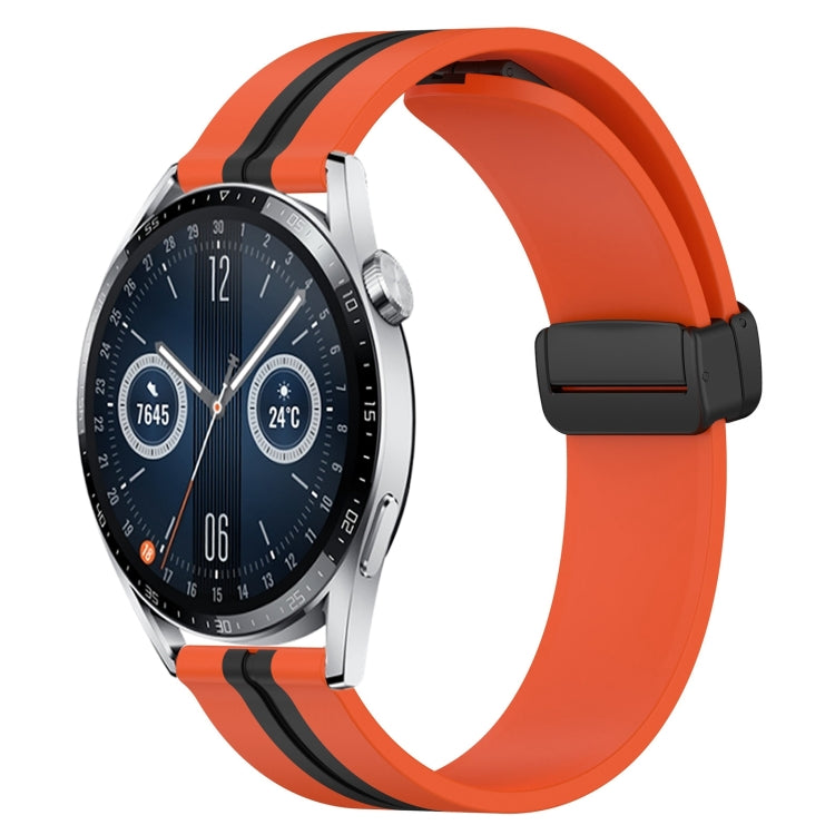 For Huawei Watch GT3 42mm 20mm Folding Magnetic Clasp Silicone Watch Band