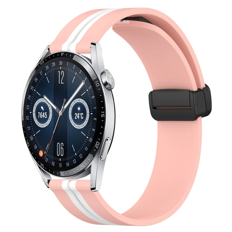 For Huawei Watch GT3 42mm 20mm Folding Magnetic Clasp Silicone Watch Band