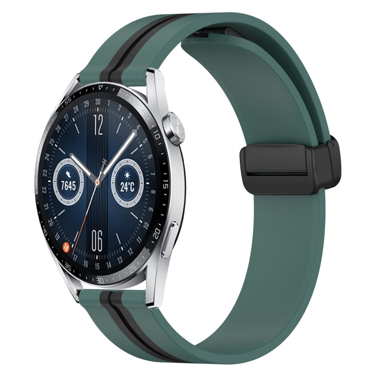 For Huawei Watch GT3 42mm 20mm Folding Magnetic Clasp Silicone Watch Band