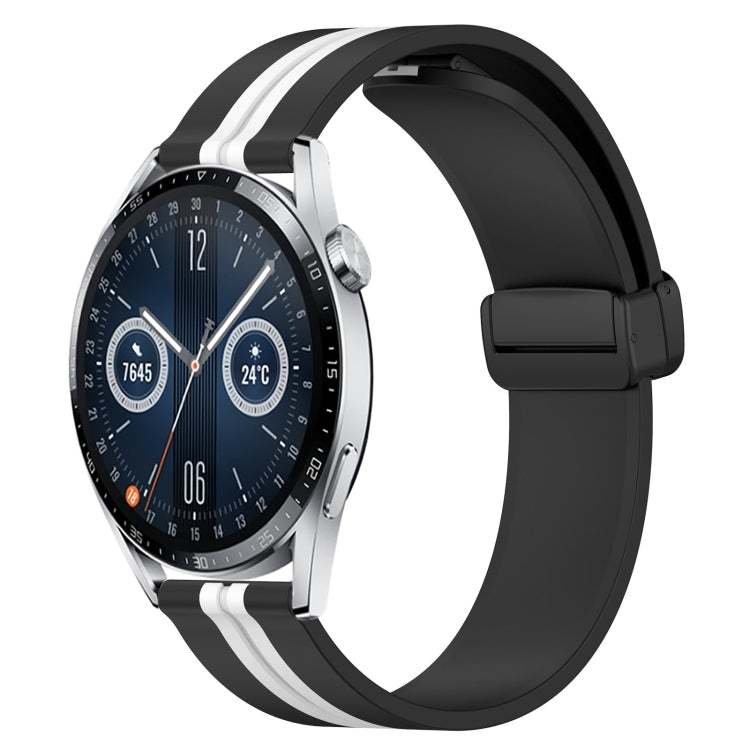 For Huawei Watch GT3 42mm 20mm Folding Magnetic Clasp Silicone Watch Band
