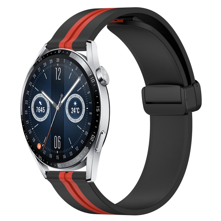 For Huawei Watch GT3 42mm 20mm Folding Magnetic Clasp Silicone Watch Band
