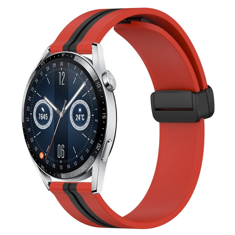 For Huawei Watch GT3 42mm 20mm Folding Magnetic Clasp Silicone Watch Band